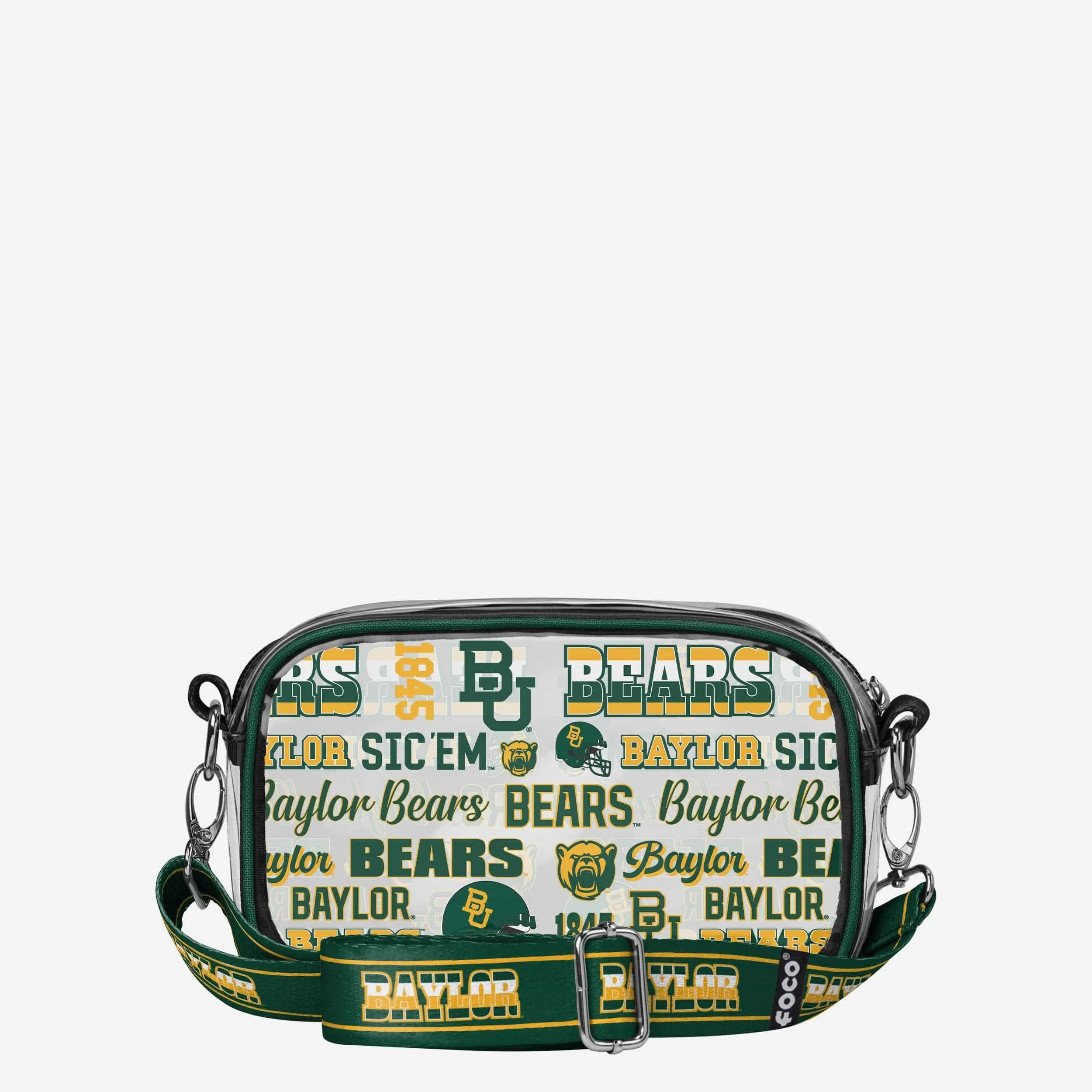 Baylor Bears Repeat Retro Print Clear Crossbody Bag