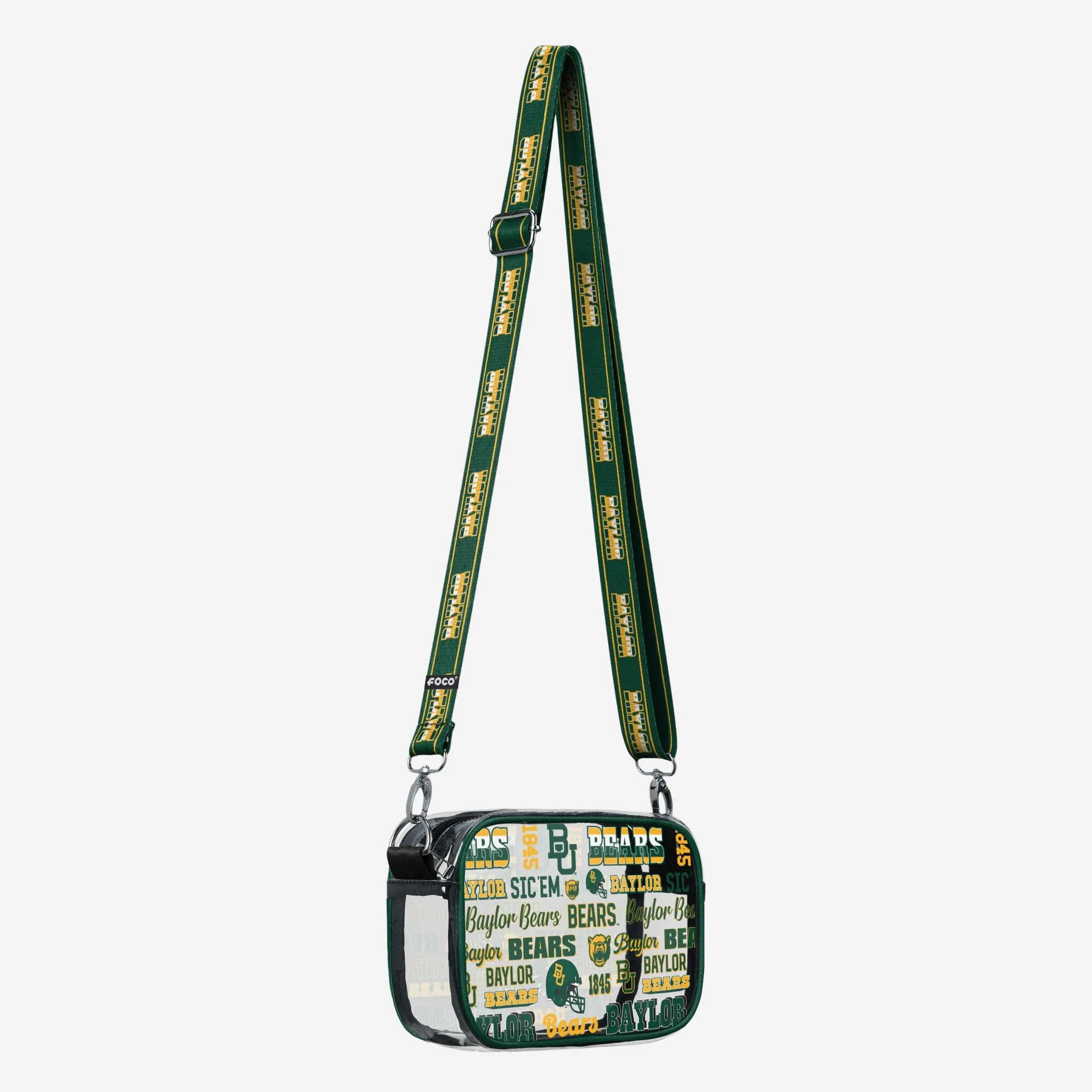 Baylor Bears Repeat Retro Print Clear Crossbody Bag