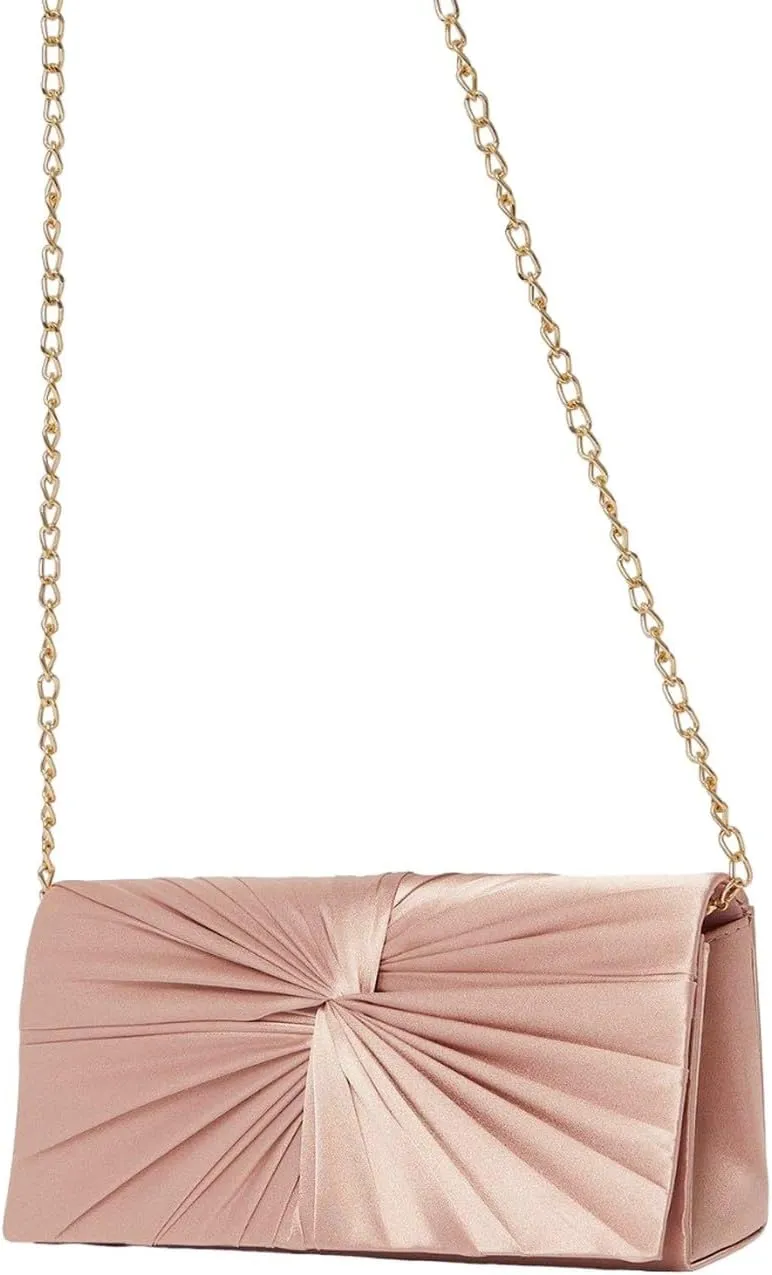 Beauty Satin Twisted Clutch Bag