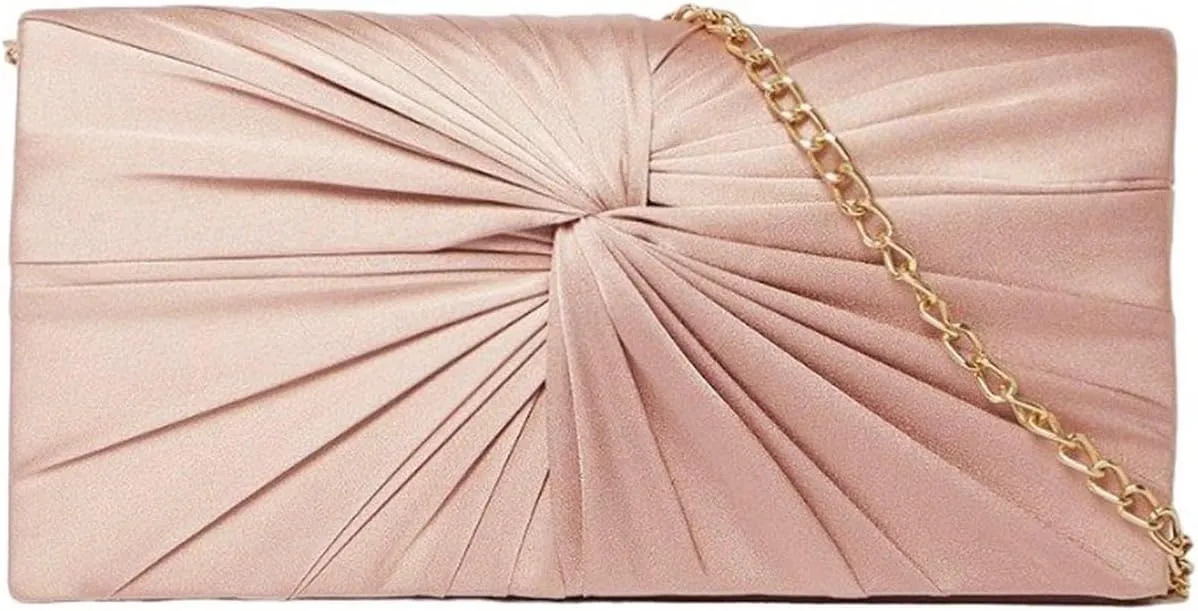 Beauty Satin Twisted Clutch Bag