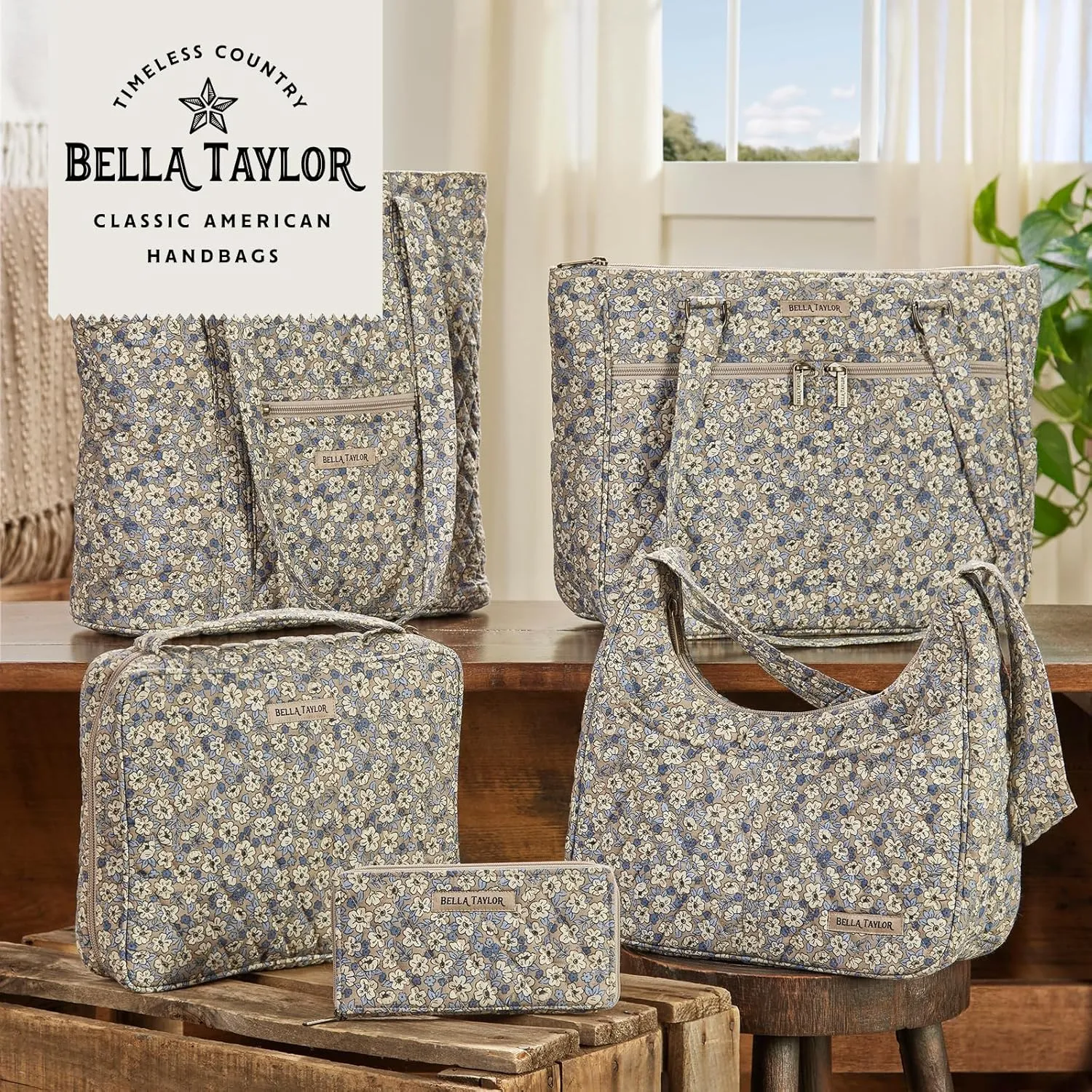 Bella Taylor Essentials Crossbody Purse with Built In Wallet