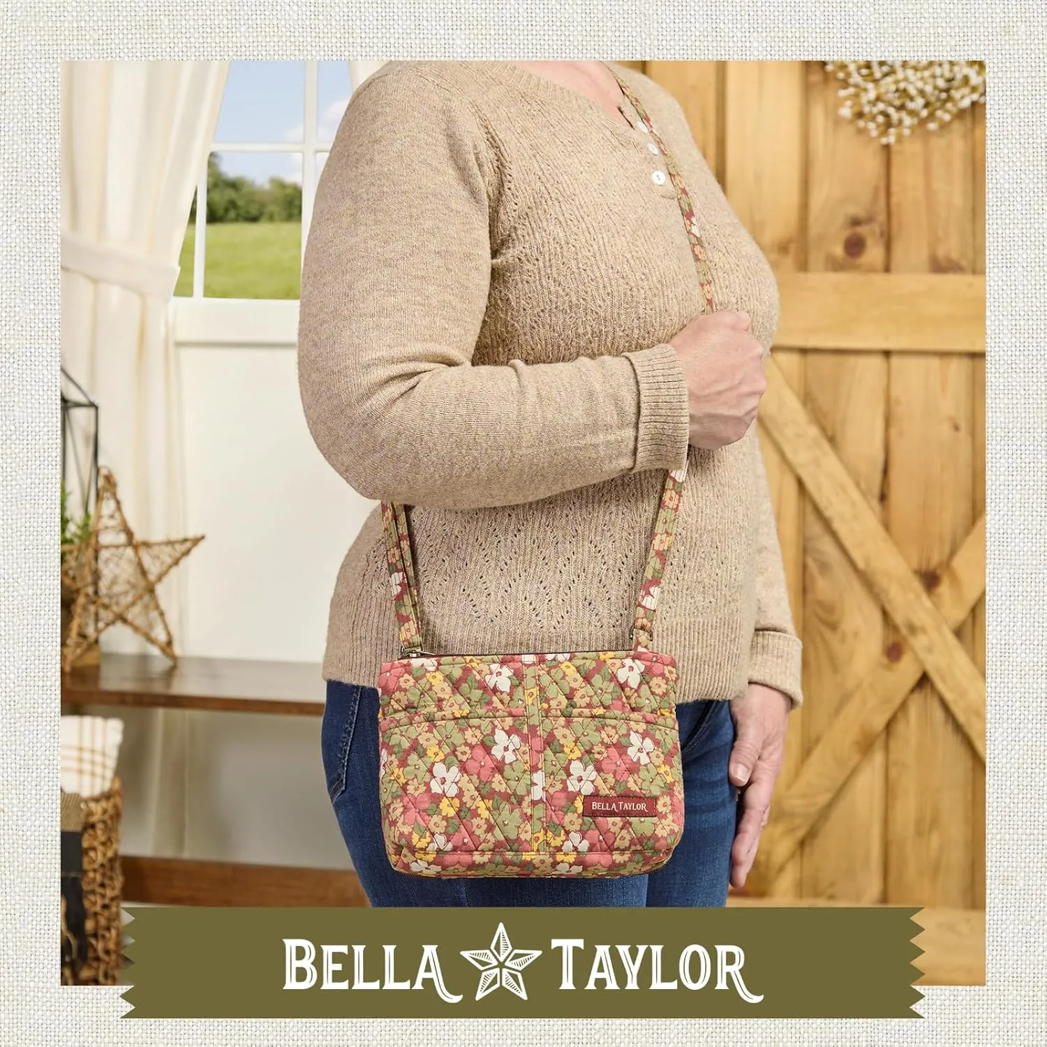 Bella Taylor Essentials Crossbody Purse with Built In Wallet