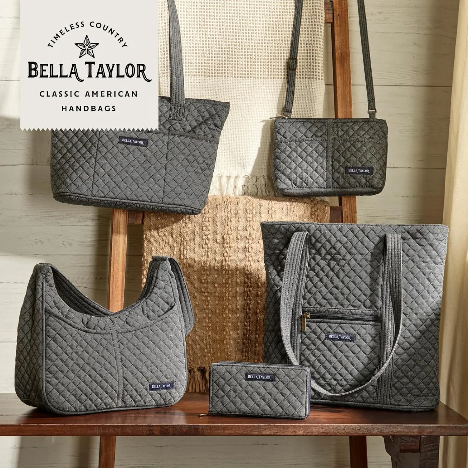Bella Taylor Hipster Crossbody Purse for Women | Medium Size Shoulder Bag with Adjustable Strap