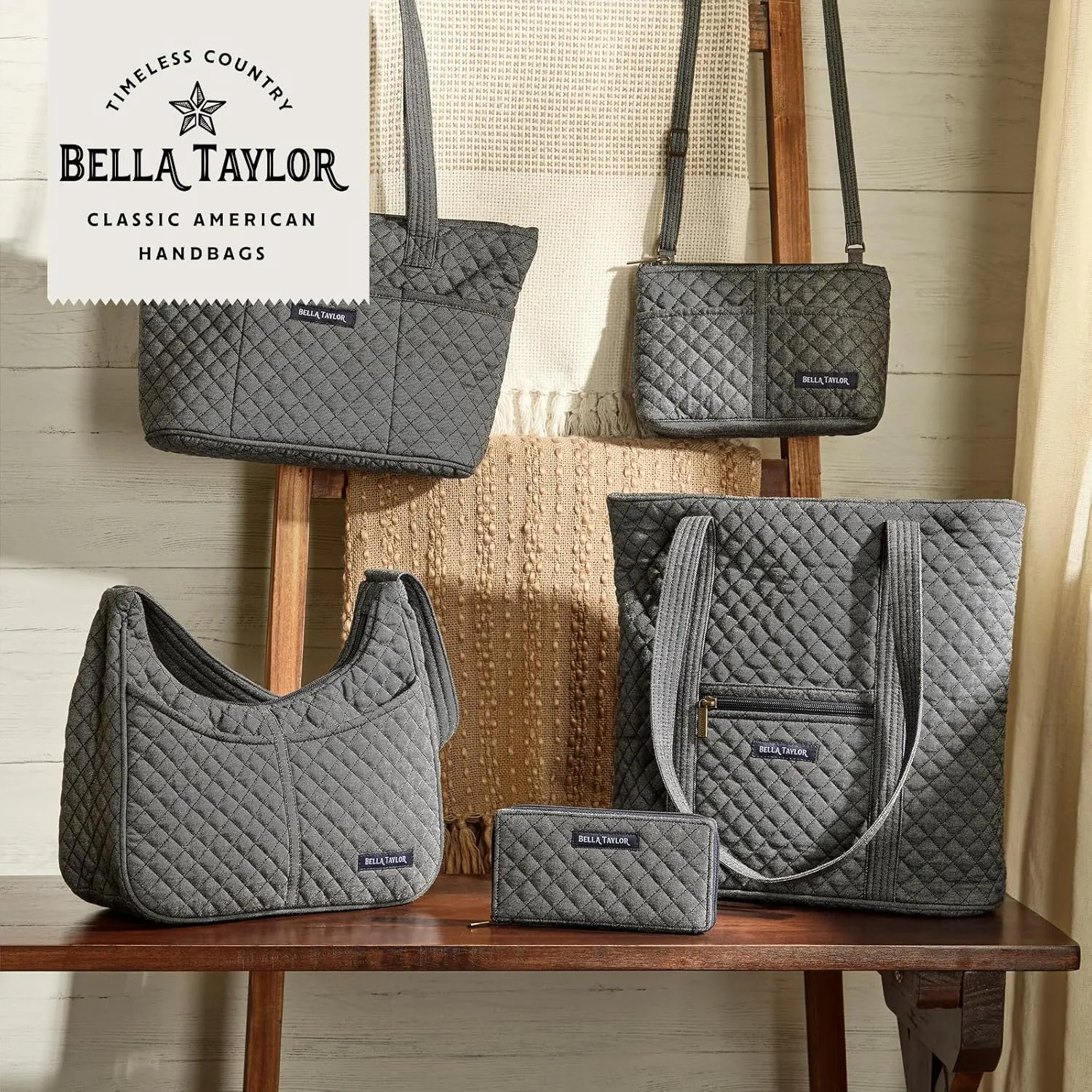 Bella Taylor Mini Crossbody Purse with Built In Wallet