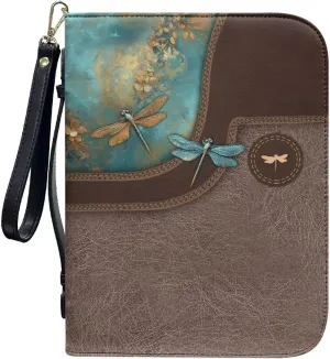 Bible Cover for Women Leather Bible Case with Black Ribbon Personalized Bible Study Supply Carrying Bag Tote