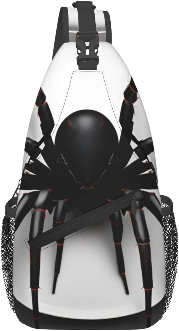 Black Spider Print Stylish and Practical Crossbody Bag for All Your Travel and Daily Use