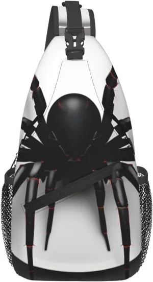 Black Spider Print Stylish and Practical Crossbody Bag for All Your Travel and Daily Use