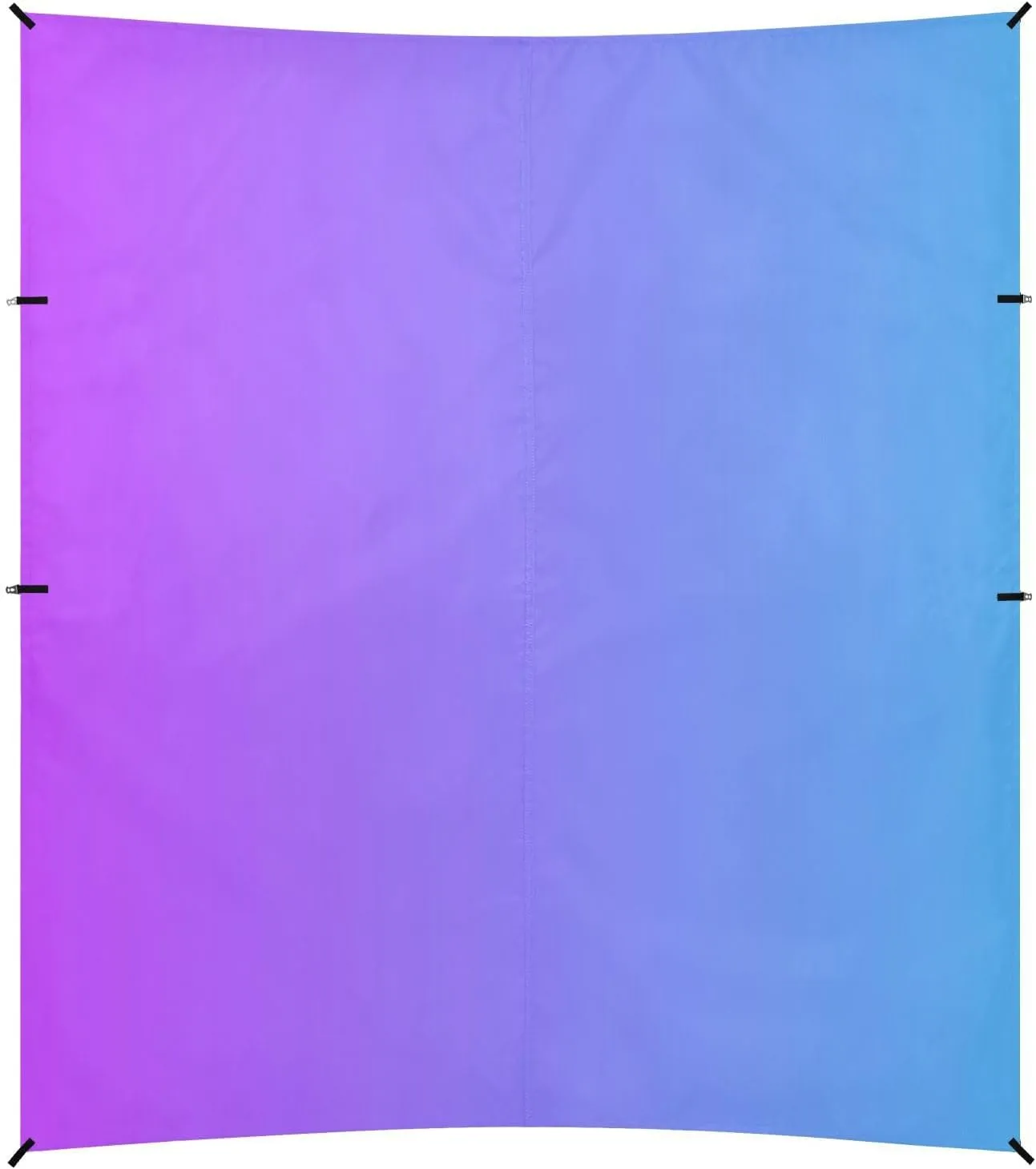 Blue Purple Gradient Foldable Beach Canopy UPF50  Protection Easy Setup Shade Sun Shelter with Carrying Bag for Camping, Picnics, Backyard