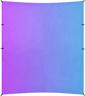 Blue Purple Gradient Foldable Beach Canopy UPF50  Protection Easy Setup Shade Sun Shelter with Carrying Bag for Camping, Picnics, Backyard