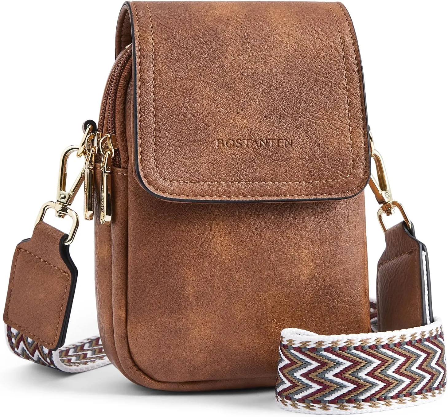 BOSTANTEN Small Crossbody Bags for Women Cell Phone Purse Leather Wallet Handbags with Card Slots