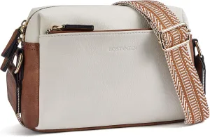 BOSTANTEN Weekender Bags for Women Leather Travel Duffel Overnight Bag Large Duffle with Shoe Compartment &Trolley Sleeve and Small Crossbody Purse for Women Triple Zip Cell Phone