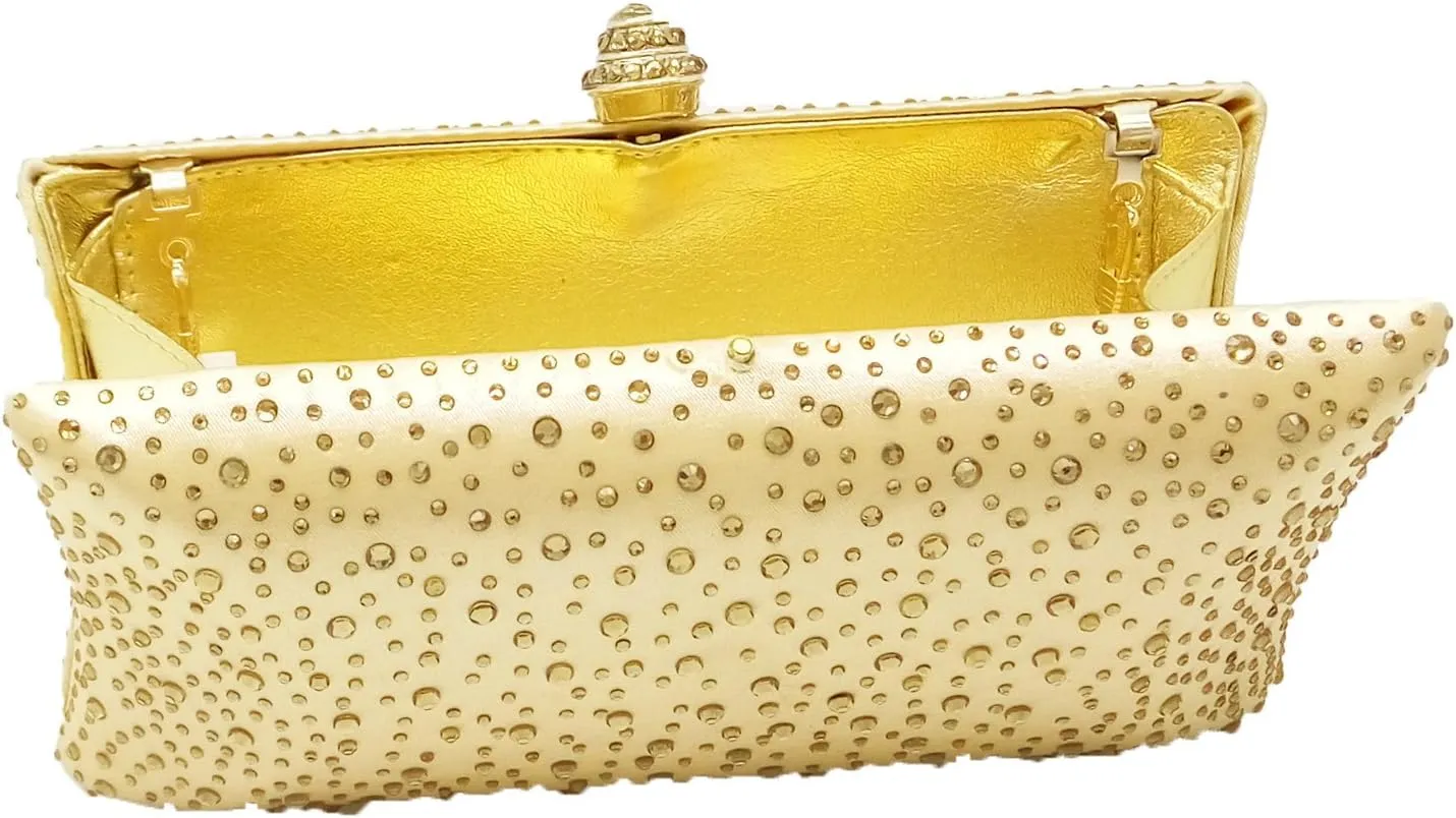 Boutique De FGG Crystal Clutch Purse for Women Formal Evening Bags Party Rhinestone Clutch Bag Wedding Prom Handbags,Mini
