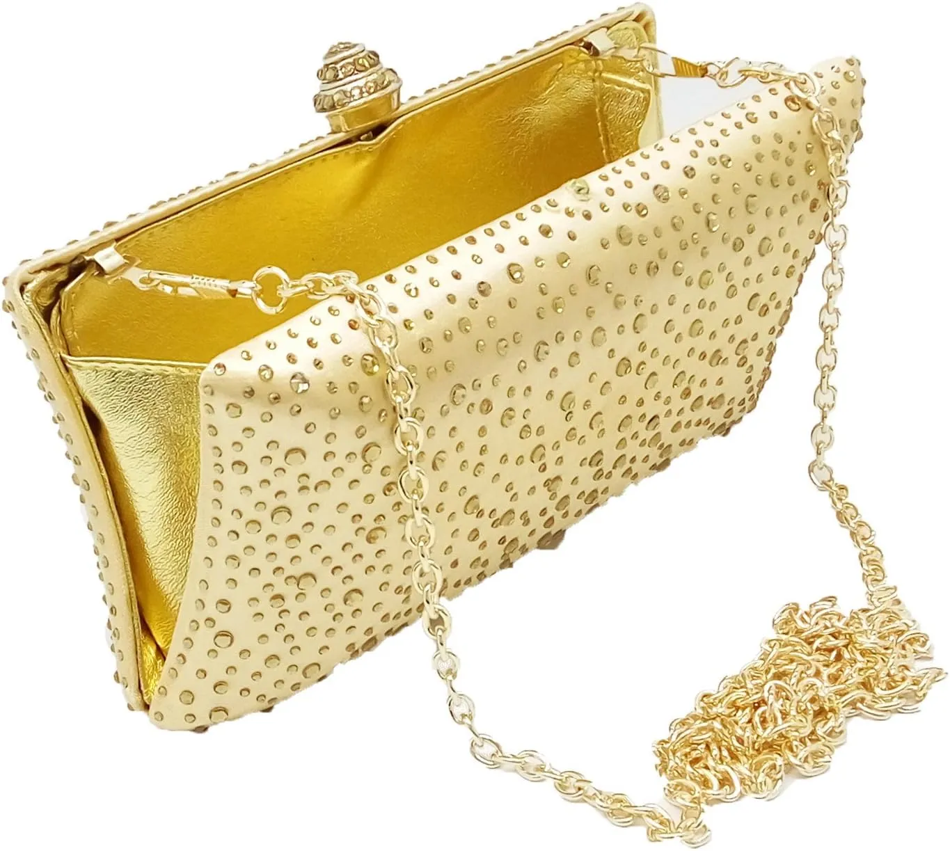 Boutique De FGG Crystal Clutch Purse for Women Formal Evening Bags Party Rhinestone Clutch Bag Wedding Prom Handbags,Mini