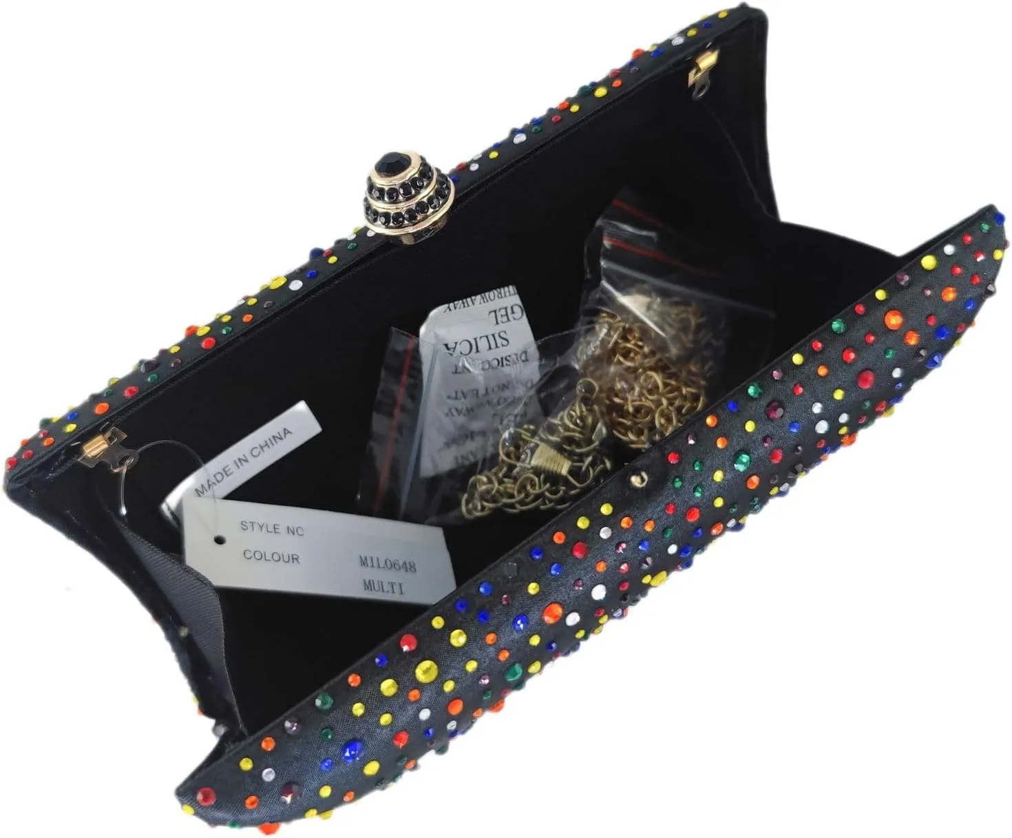 Boutique De FGG Crystal Clutch Purse for Women Formal Evening Bags Party Rhinestone Clutch Bag Wedding Prom Handbags,Mini