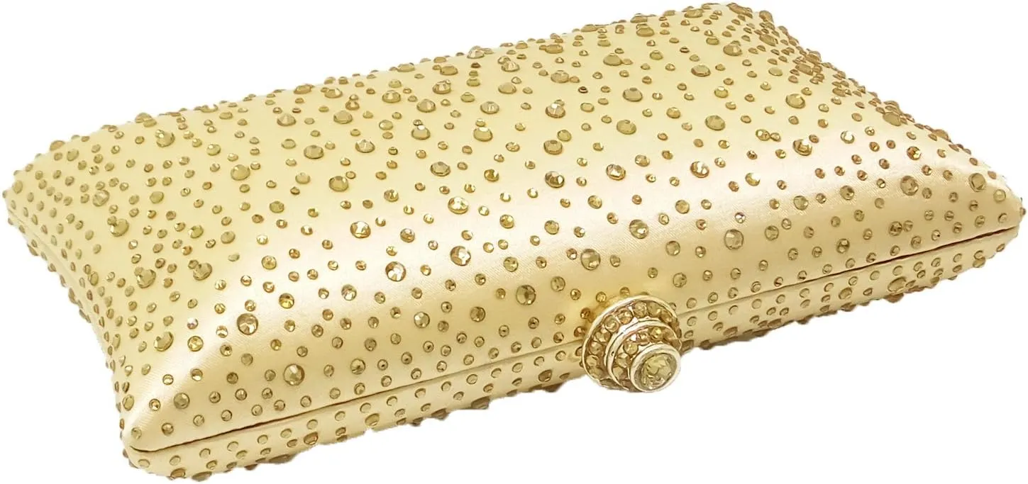 Boutique De FGG Crystal Clutch Purse for Women Formal Evening Bags Party Rhinestone Clutch Bag Wedding Prom Handbags,Mini