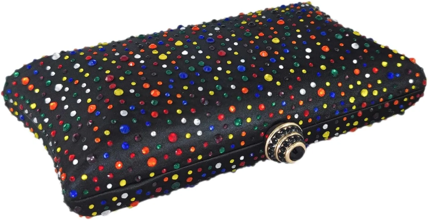 Boutique De FGG Crystal Clutch Purse for Women Formal Evening Bags Party Rhinestone Clutch Bag Wedding Prom Handbags,Mini