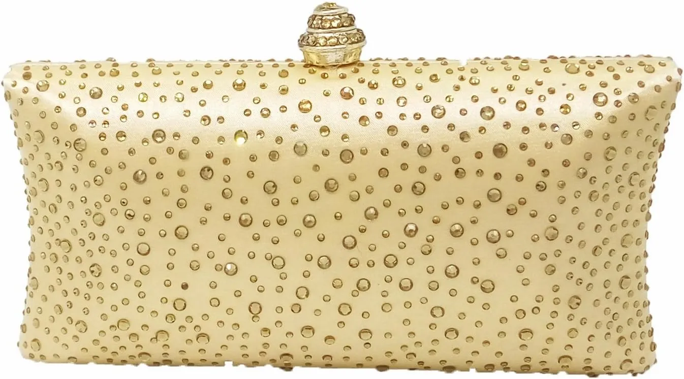 Boutique De FGG Crystal Clutch Purse for Women Formal Evening Bags Party Rhinestone Clutch Bag Wedding Prom Handbags,Mini