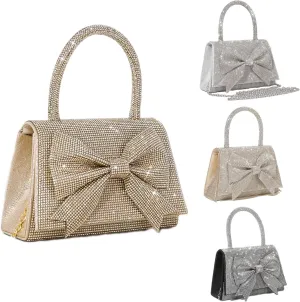 Bow Purse Women Rhinestone Bow Handbag Aesthetic Coquette Bag Girls Trendy Evening Bag Valentine's Day Gifts