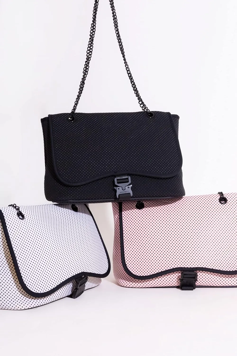 Brand Flap Crossbody Bag- Neoprene, Adjustable Straps, Water Resistant, Machine Washable, Shoulder Purse for Women