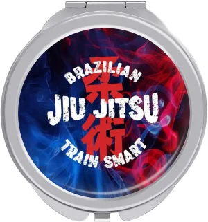 Brazilian Jiu Jitsu Train Smart Compact Mirror Pocket Mirror Small Mirror for Purse Portable Mini Travel Makeup Mirror Folding Handheld Double-Sided Magnifying Compact Mirror for Women Gift