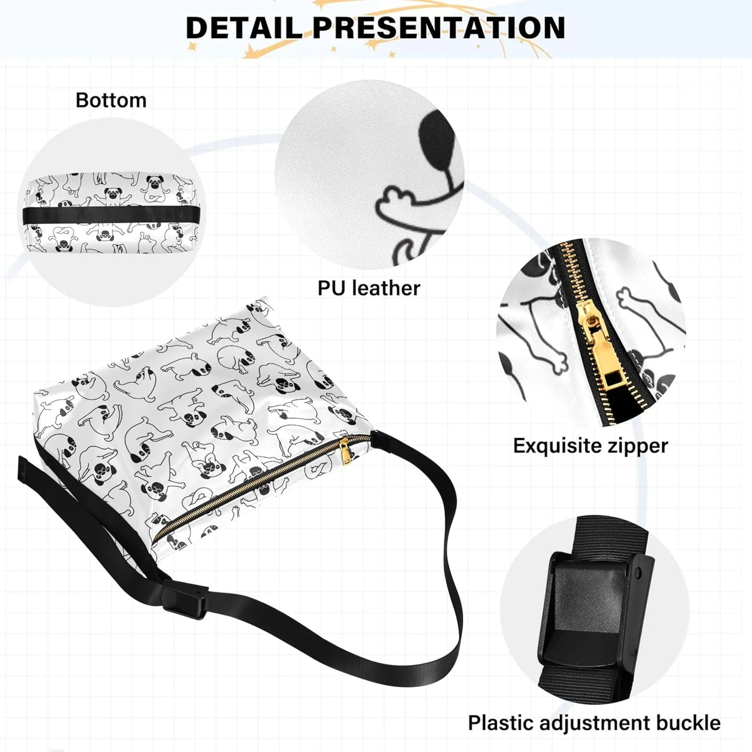 Bunny Butterfly Peonies Rabbit Print Soft PU Leather Hobo Bags Cross Body Men Bag Animal Print Women Purse