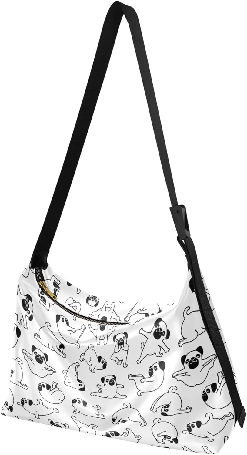 Bunny Butterfly Peonies Rabbit Print Soft PU Leather Hobo Bags Cross Body Men Bag Animal Print Women Purse