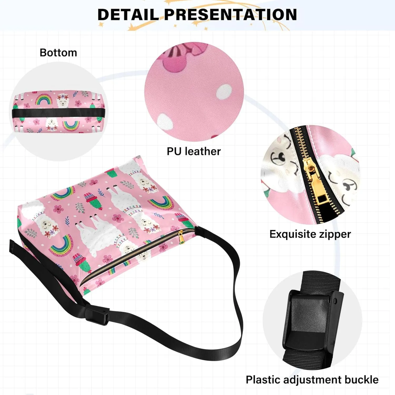 Bunny Butterfly Peonies Rabbit Print Soft PU Leather Hobo Bags Cross Body Men Bag Animal Print Women Purse