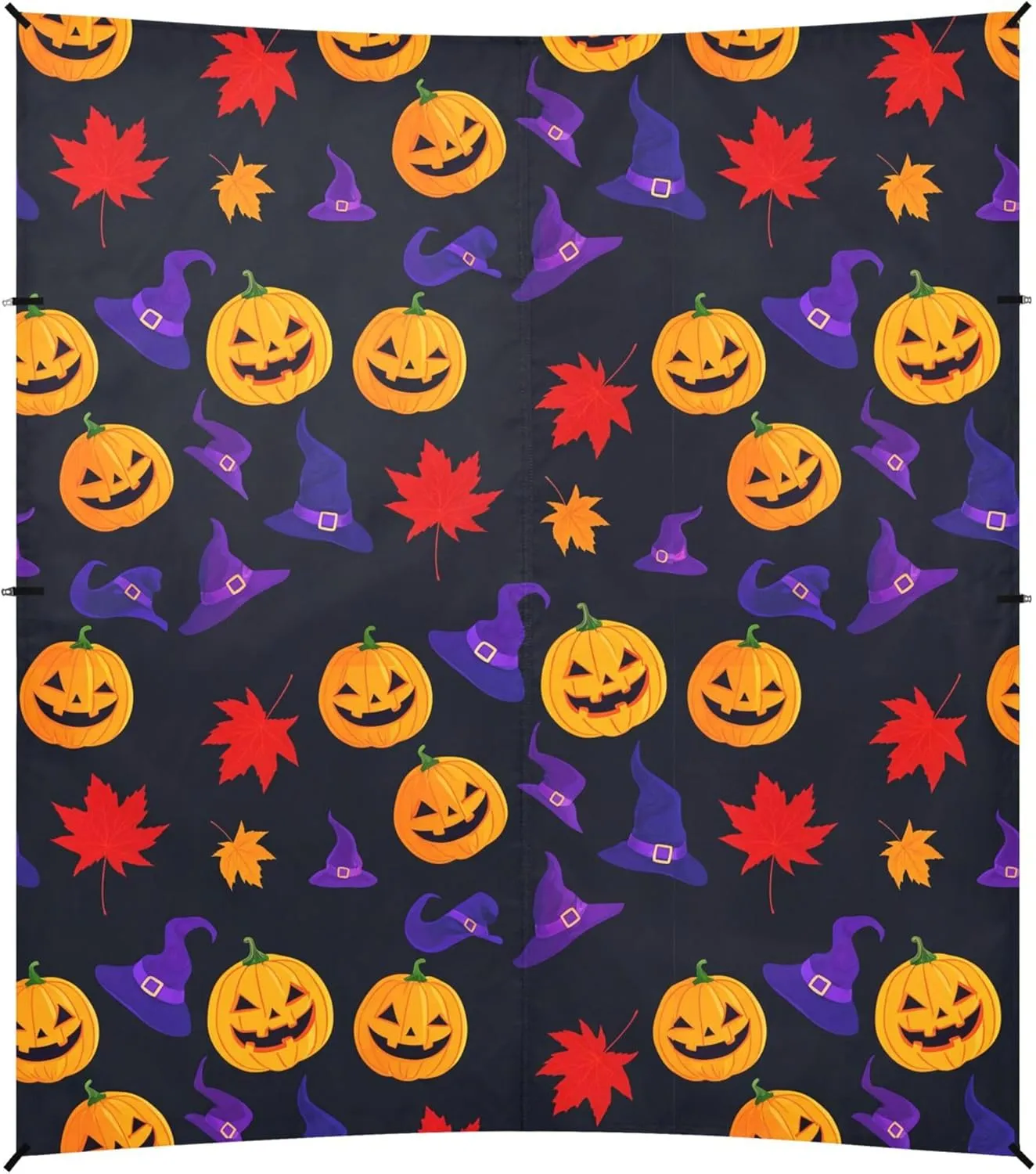 Burbuja Pumpkins Leaves Beach Canopy Windproof Beach Tent Sun Shade with 4 Sandbags & Sand Shovel, Portable Sun Shelter for Family Camping Picnic