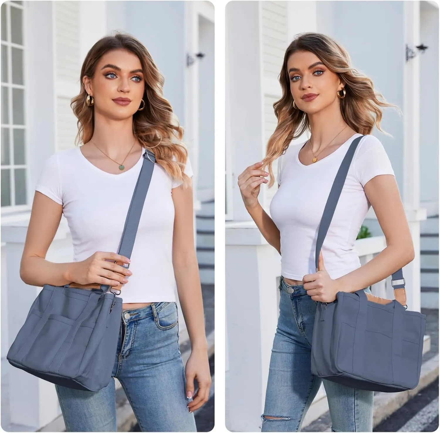 Buringer HOMESPON Large Teacher bag Nurse Bag Tote Bag for Woman Man Everything Handbag Travel Bag with Compartments Pockets