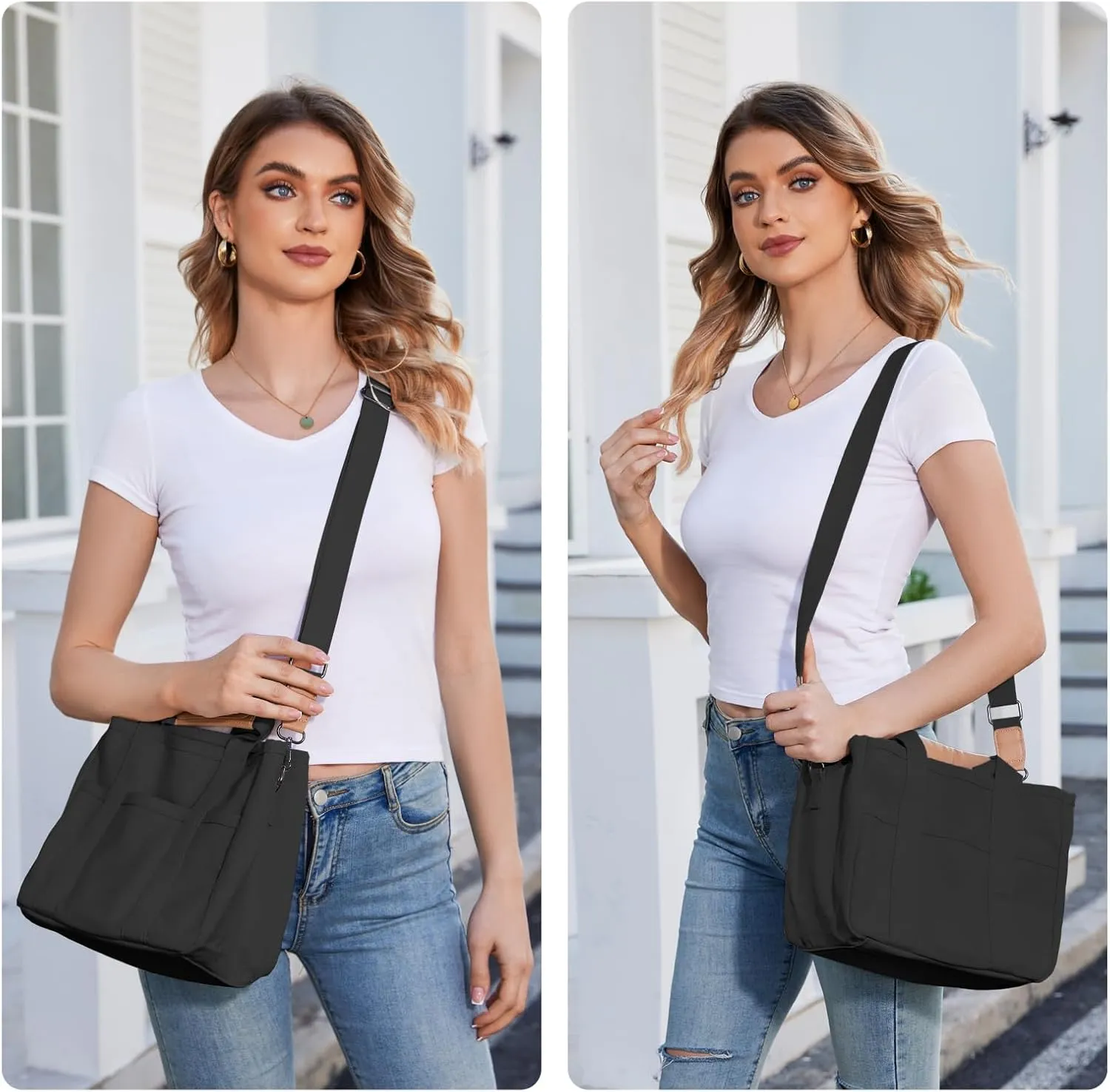 Buringer HOMESPON Large Teacher bag Nurse Bag Tote Bag for Woman Man Everything Handbag Travel Bag with Compartments Pockets