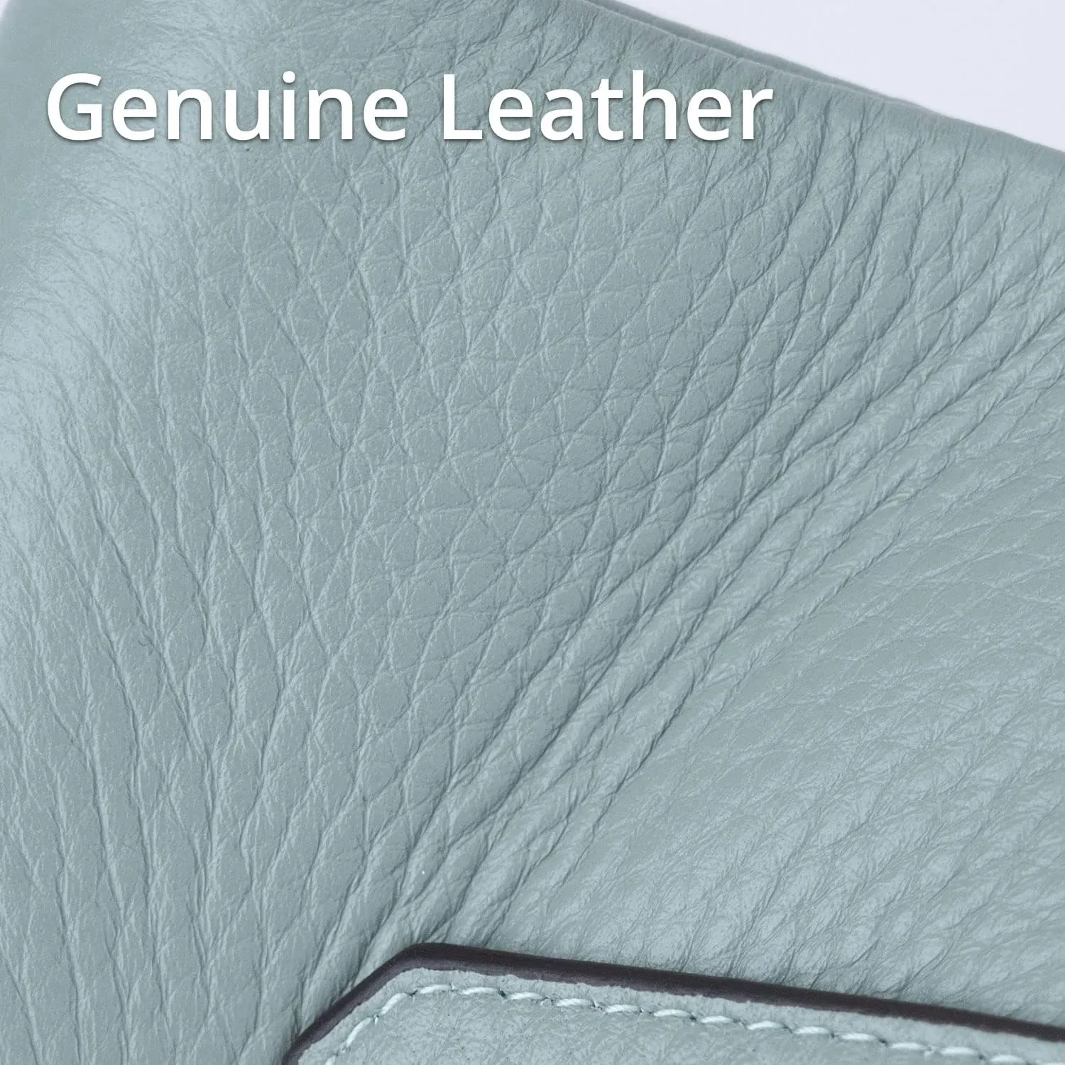 Bveyzi Small Soft Leather Wallet for Women RFID Blocking Ladies Card Holder with Double Zipper Pocket