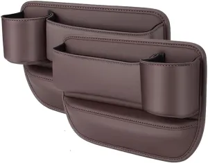 Car Seat Gap Filler Organizer for Nissan Rogue II (T32) 2013 2014 2015 2016 2017 2018 2019 2020, Car Gap Filler Car Seat Storage Box Seat Gap Storage Box Car Accessories,Brown