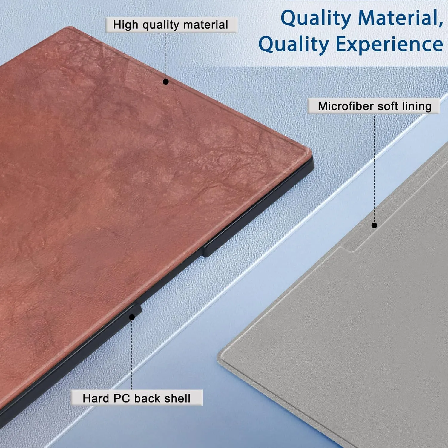 Case for Remarkable Paper Pro Tablet 11.8" (Released in 2024), Hard Back Shell Protective Book Folio Cover with Built-in Pen Holder, with Auto Sleep/Wake Function.