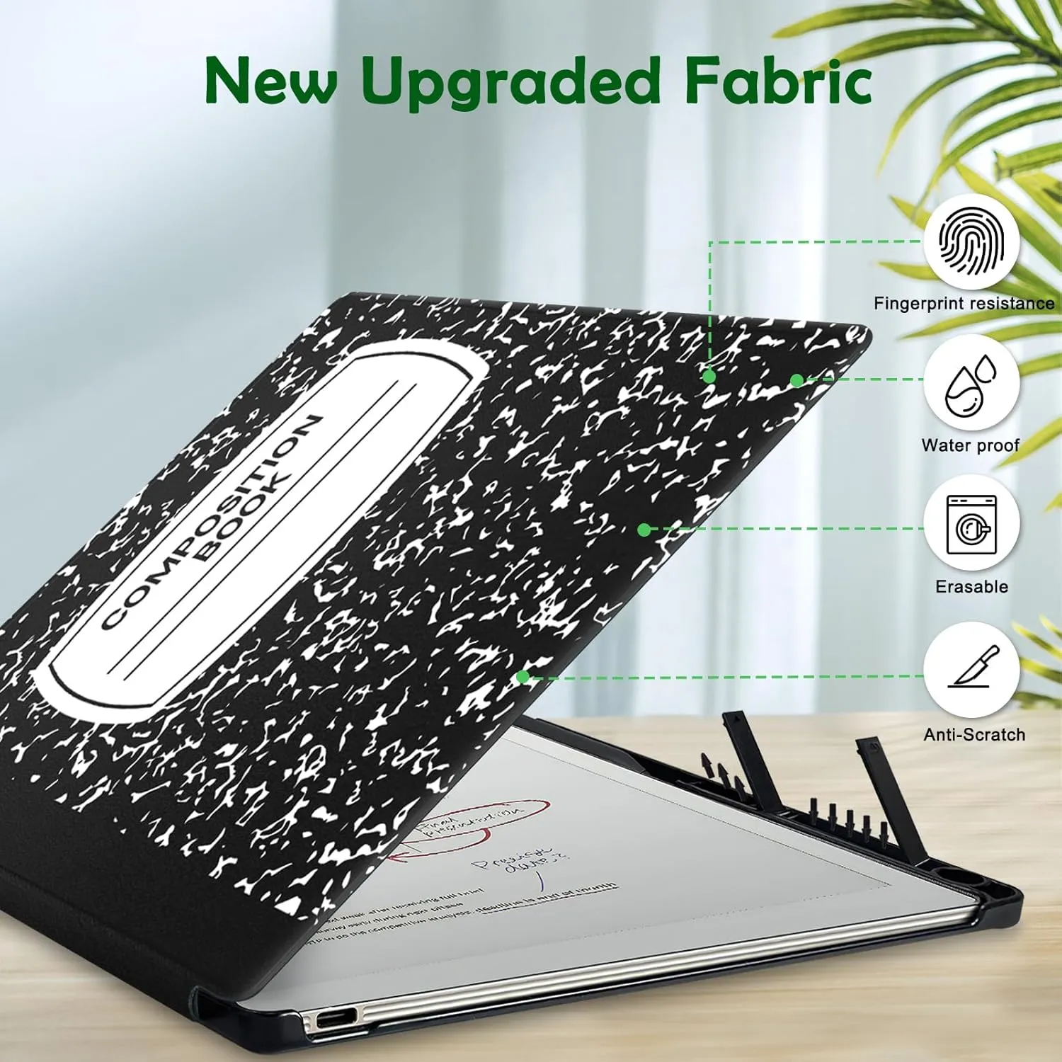 Case for Remarkable Paper Pro Tablet 11.8" (Released in 2024), Hard Back Shell Protective Book Folio Cover with Built-in Pen Holder, with Auto Sleep/Wake Function.