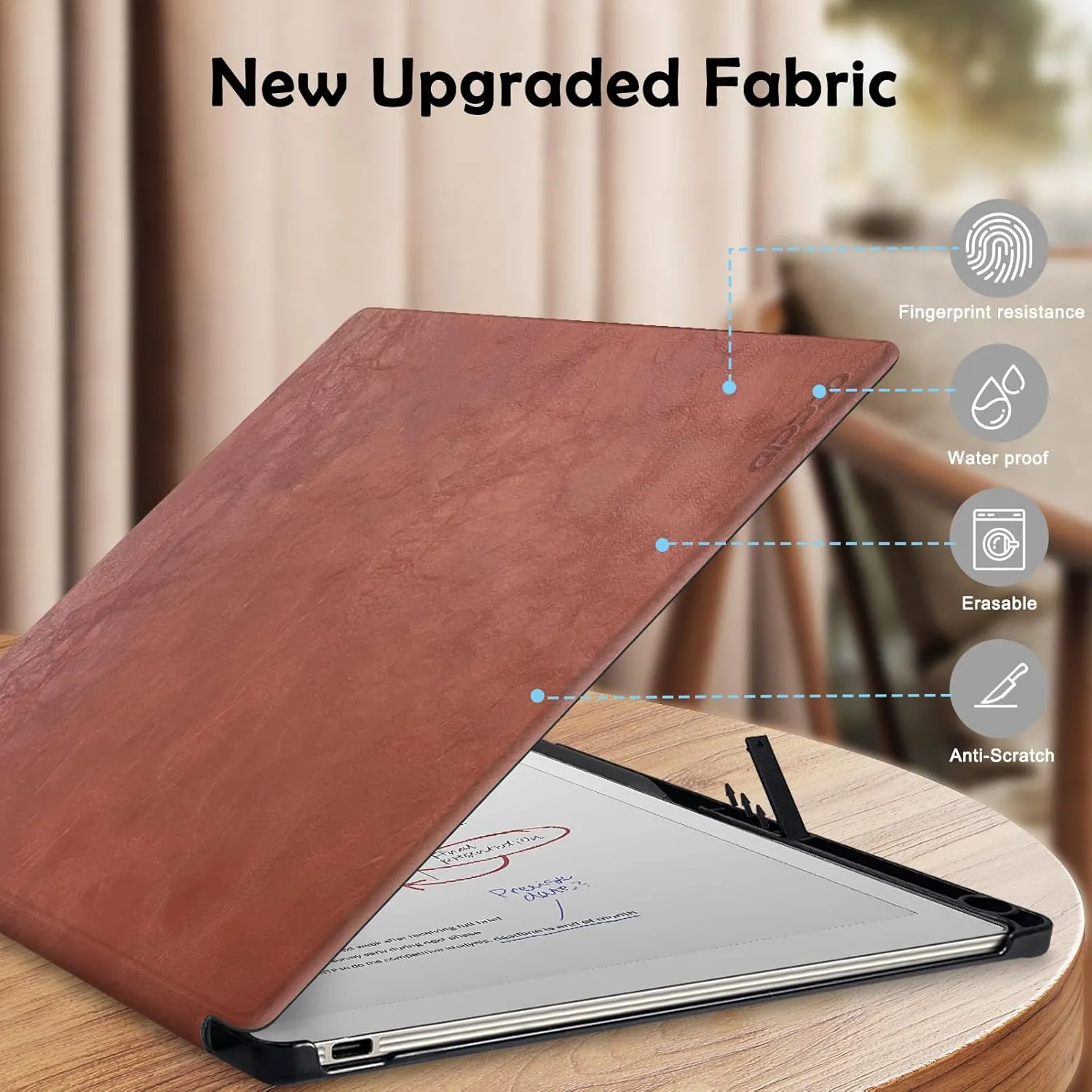 Case for Remarkable Paper Pro Tablet 11.8" (Released in 2024), Hard Back Shell Protective Book Folio Cover with Built-in Pen Holder, with Auto Sleep/Wake Function.