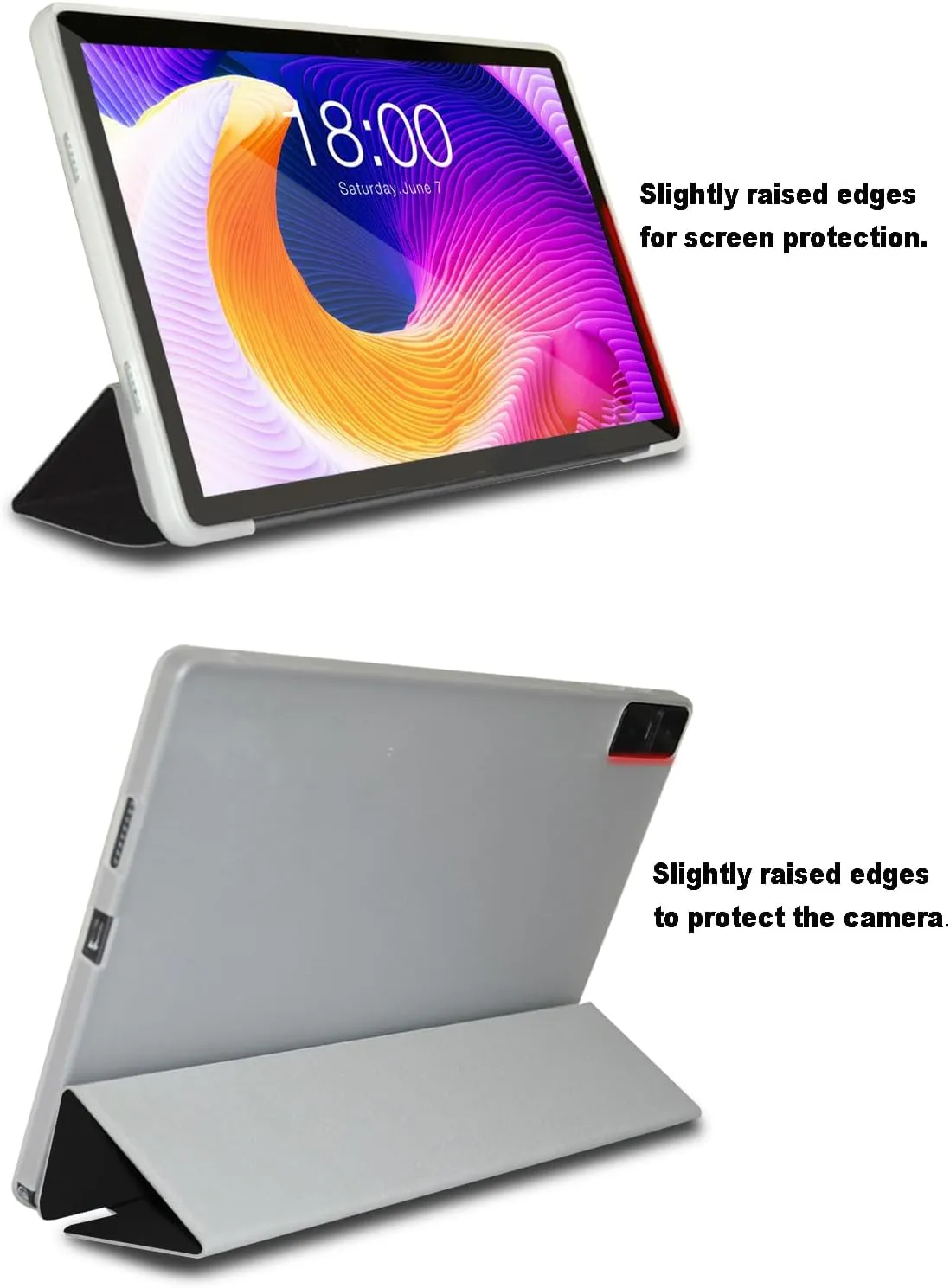Case for Teclast T45HD, 10.5 inc, Smart Case Cover for Teclast T45HD with Multi-Viewing Angles, Comprehensive Protection. (Black)