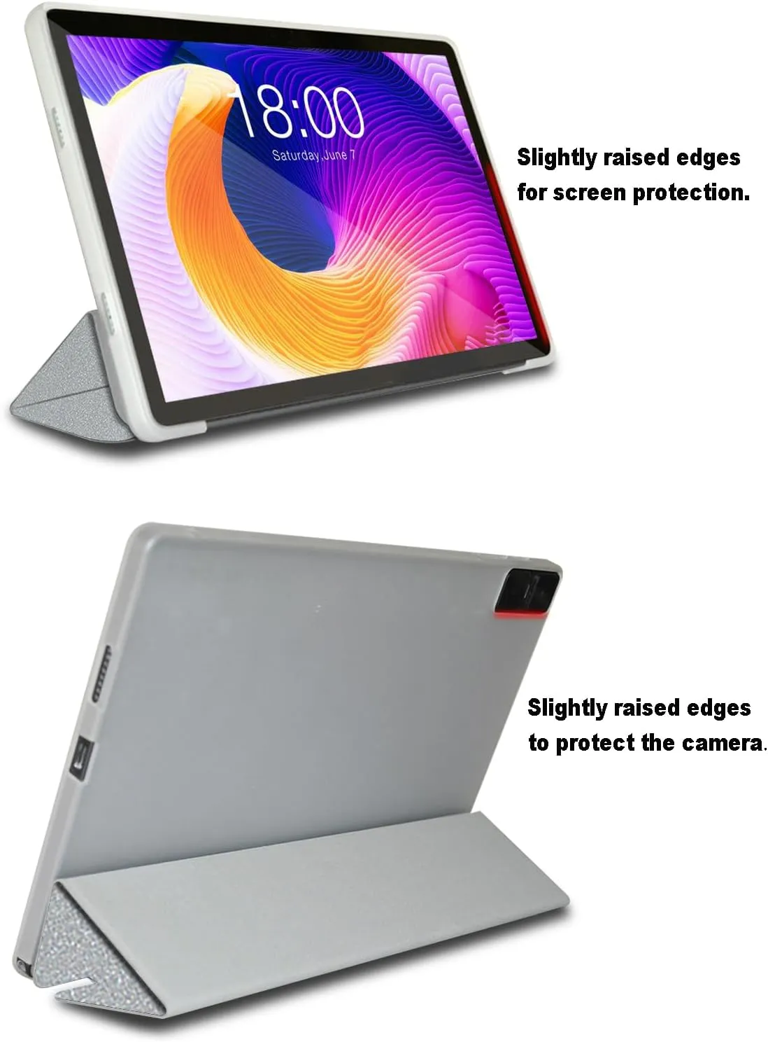 Case for Teclast T45HD, 10.5 inc, Smart Case Cover for Teclast T45HD with Multi-Viewing Angles, Comprehensive Protection. (Silver)