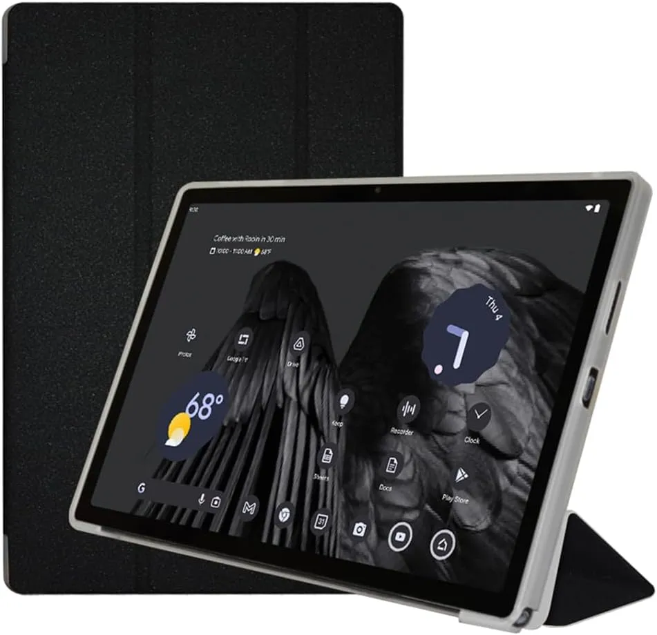 Case for TECLAST T45HD Tablet 10.5 inch Android 13 Tablets, Ultra Slim PU Leather Protective Cover Case with Auto Wake/Sleep Folding Trifold Stand Soft TPU Back Shell for TECLAST T45HD, Black
