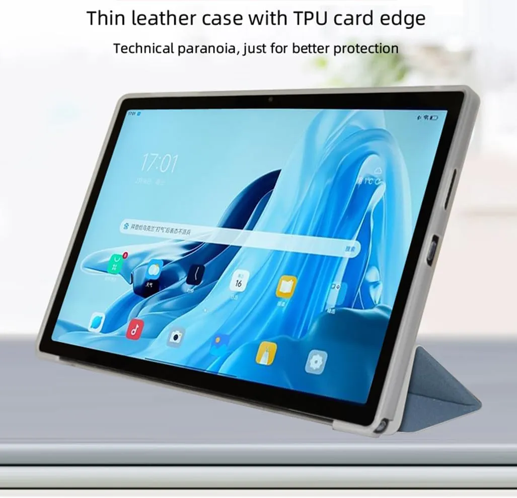 Case for TECLAST T45HD Tablet 10.5 inch Android 13 Tablets, Ultra Slim PU Leather Protective Cover Case with Auto Wake/Sleep Folding Trifold Stand Soft TPU Back Shell for TECLAST T45HD, Blue