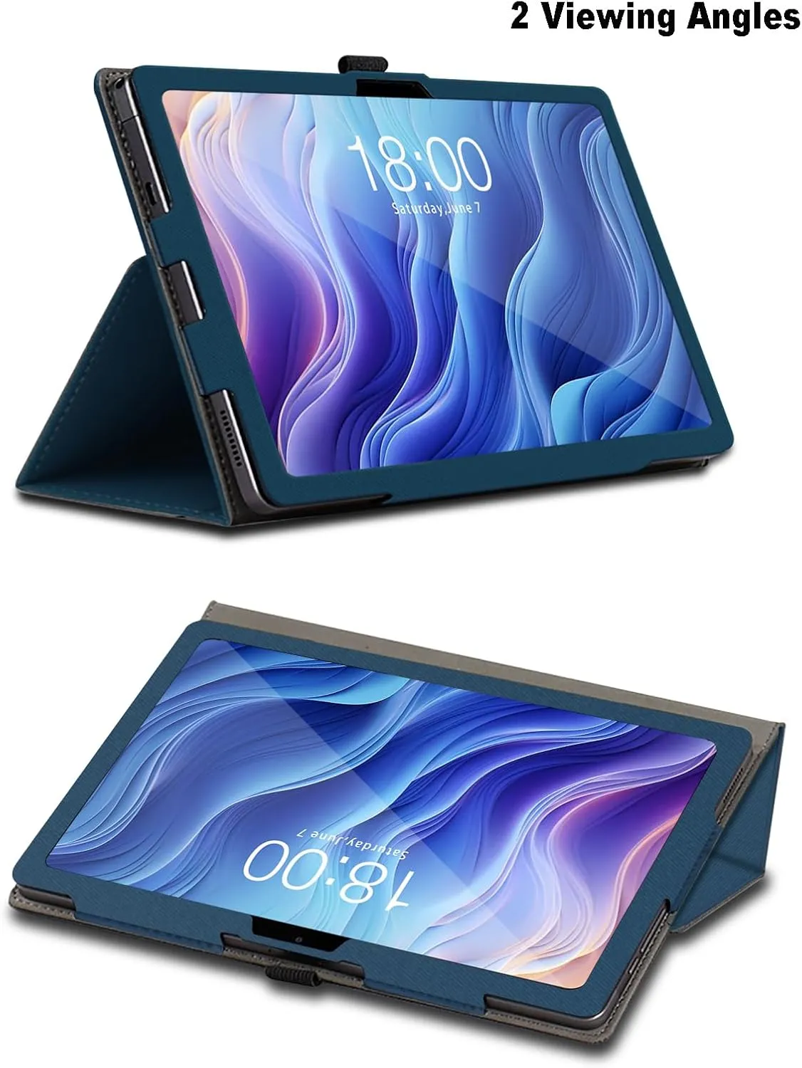 Case for Teclast T60, 12 inch, Teclast T60 Tablet Case, Folding Stand Protective Cover with Pencil Holder and Wrist Strap, Full Protection. (Blue)