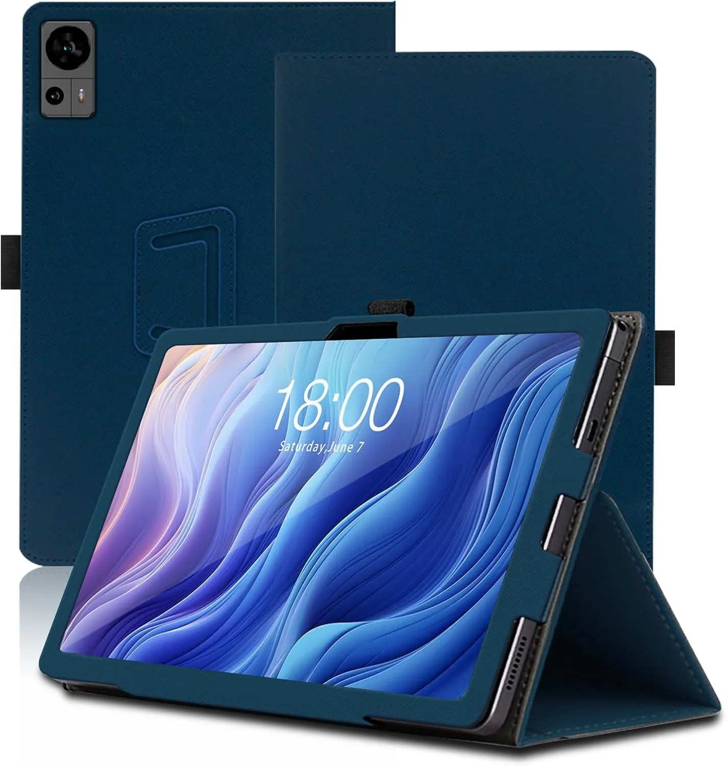 Case for Teclast T60, 12 inch, Teclast T60 Tablet Case, Folding Stand Protective Cover with Pencil Holder and Wrist Strap, Full Protection. (Blue)