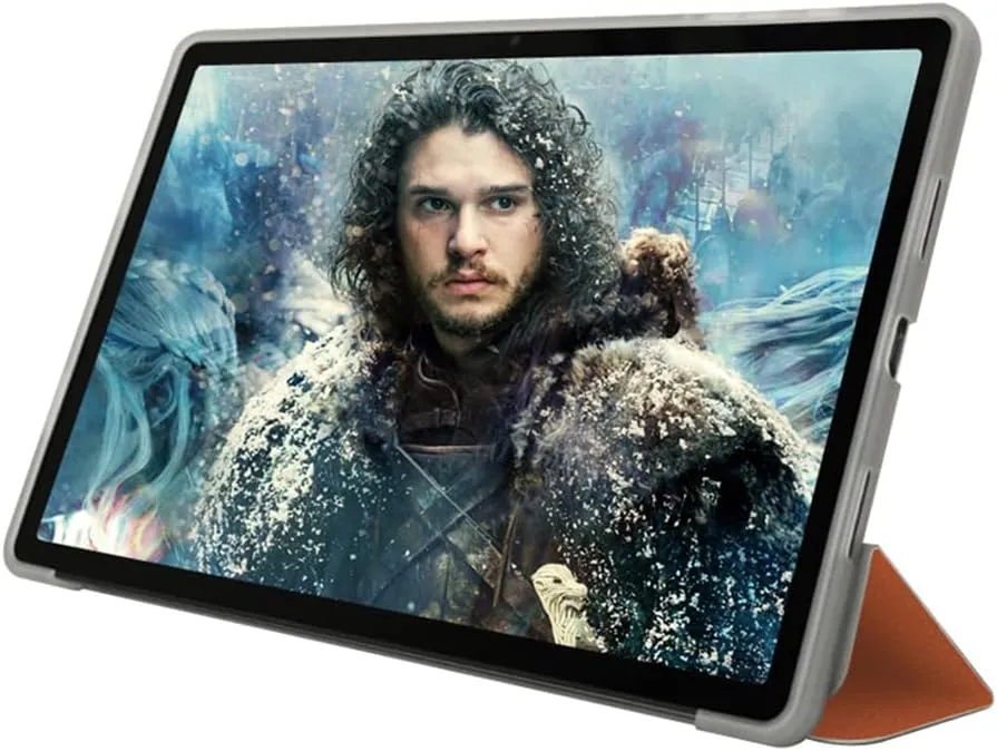 Case for TECLAST T60 Tablet 12 inch Android 14 Tablets, Ultra Slim PU Leather Folding Protective Cover Case with Auto Wake/Sleep Trifold Stand Soft TPU Back Shell for TECLAST T60, Orange