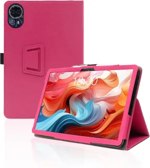 Case for TECLAST T65Max Tablet 13 Inch,Folding Stand Protective,BOVUGAC Case Cover with Pencil Holder,Wrist Strap,Full Protection,Premium PU,Scratch Resistant(Rose Red)