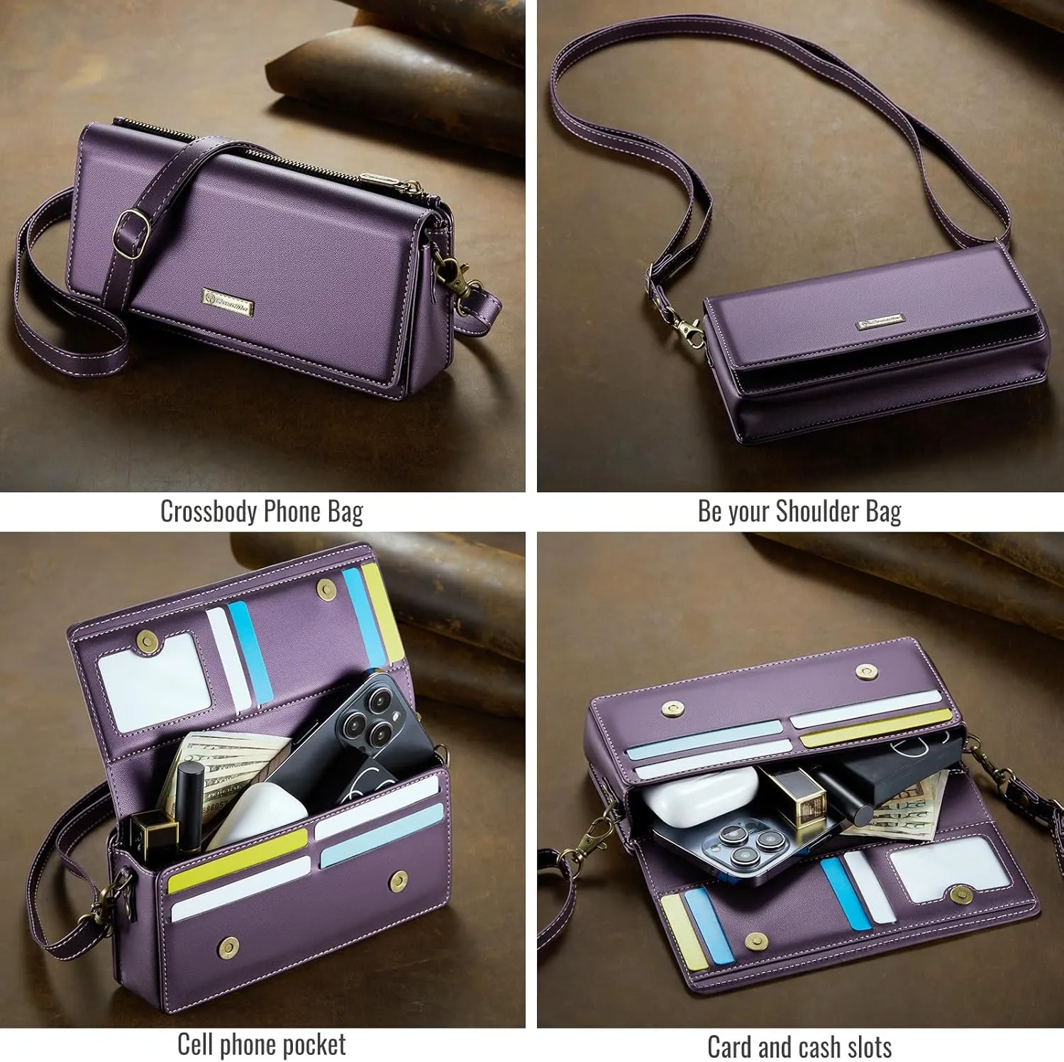 CaseMe Crossbody Small Cell Phone Bag for Women