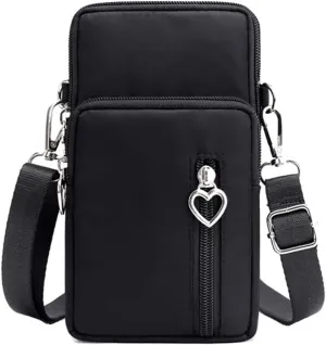 Cell Phone Bag Water Resistant Crossbody Travel Purse Sport Arm Bag Wallet Mini Shoulder Handbag with Adjustable Strap