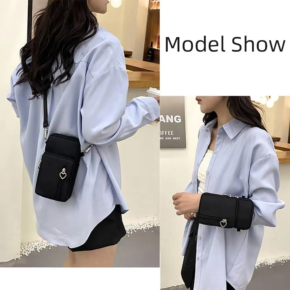 Cell Phone Bag Water Resistant Crossbody Travel Purse Sport Arm Bag Wallet Mini Shoulder Handbag with Adjustable Strap