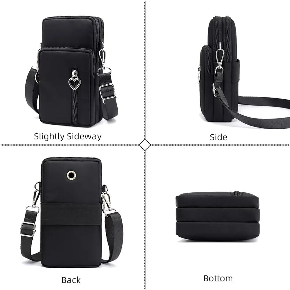 Cell Phone Bag Water Resistant Crossbody Travel Purse Sport Arm Bag Wallet Mini Shoulder Handbag with Adjustable Strap