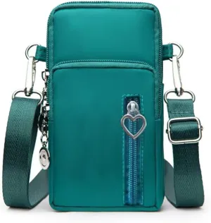 Cell Phone Bag Water Resistant Crossbody Travel Purse Sport Arm Bag Wallet Mini Shoulder Handbag with Adjustable Strap