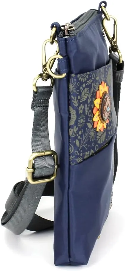 CHALA Venture Evolution RFID Cell Phone Purse - Women Nylon/Faux Leather Xbody Handbag with Adjustable Strap