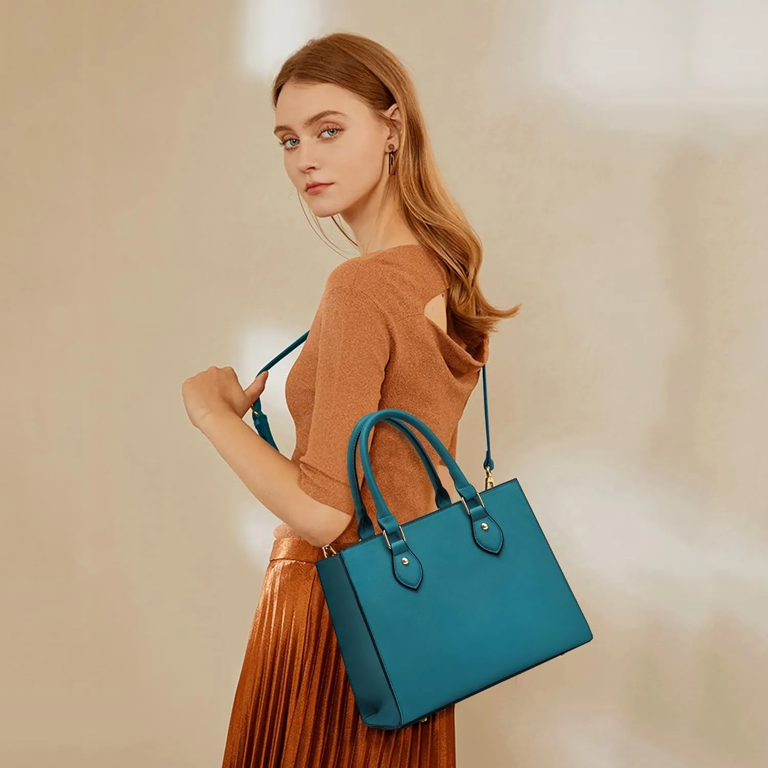 CHICAROUSAL Crossbody Purses and Handbags for Women PU Leather Tote Top Handle Satchel Shoulder Bags